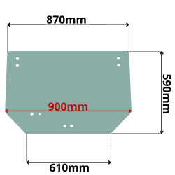 SZYBA TYLNA NEW HOLLAND TD CASE IH FARMALL (0228)