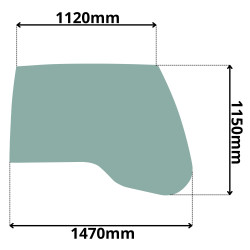 SZYBA BOCZNA BOK PRAWA LIEBHERR SERIA C 2007-2013 (0467)