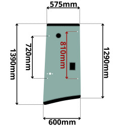 SZYBA PRAWA BOK ZA DRZWIAMI CAT SERIA C, D (0318)-SITODRUK