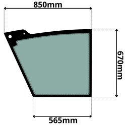 SZYBA LEWA DOLNA DRZWI NEW HOLLAND CASE KOBELCO (0102)-SITODRUK