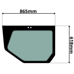 SZYBA LEWA DRZWI DOLNA CAT SERIA DEF (0273)-SITODRUK