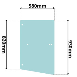 SZYBA BOCZNA DRZWI LEWA PRAWA BOMAG BW24-BW203AD-4 (0283)