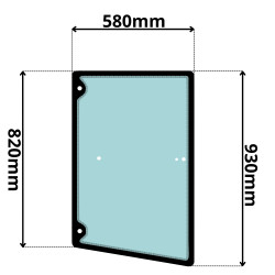 SZYBA DRZWI PRAWA BOMAG BW (0283)-SITODRUK