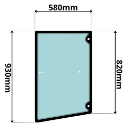 SZYBA DRZWI LEWA BOMAG BW (0283)-SITODRUK