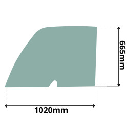 SZYBA MANITOU BOCZNA GÓRNA W DRZWI MHT MLT MT MVT (0361)