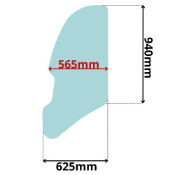 SZYBA LEWA DRZWI WACKER NEUSON (K-0256)