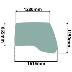 SZYBA BOCZNA BOK PRAWA LIEBHERR SERIA C 2007-2013 (0458)