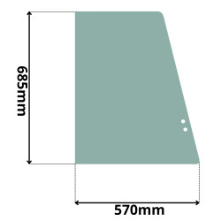SZYBA PRAWA BOCZNA BELL B25D B30D B35D B40D B50D (0362)