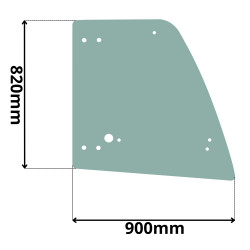 SZYBA KOMATSU BOCZNA PRAWA GÓRNA WA65 70 80 90 100 (0543)