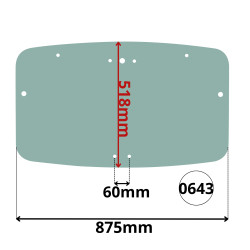 SZYBA TYŁ TYLNA MERLO MULTI FARMER PANORAMIC (0643)