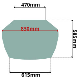 SZYBA DACHOWA JCB (K-0185)