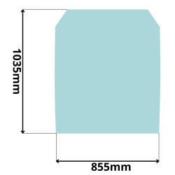 SZYBA CZOŁOWA PRZEDNIA JCB (0623)