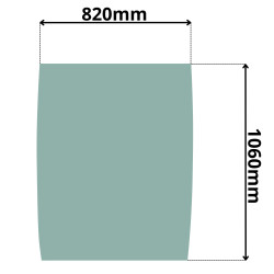 SZYBA PRZEDNIA GÓRNA CASE, NEW HOLLAND, FIAT KOBELCO (G-0718)
