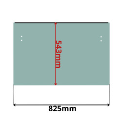 SZYBA PRZEDNIA DOLNA CAT CR (K-0530)-SITODRUK