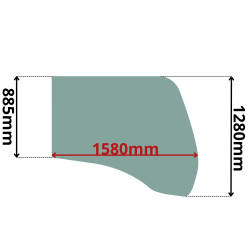 SZYBA PRAWA BOCZNA HITACHI ZX (K-0544)