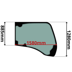 SZYBA PRAWA BOCZNA HITACHI ZX (K-0544)-SITODRUK