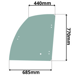 SZYBA LEWA DRZWI GÓRNA DIECI (G-0612)