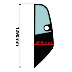 SZYBA LEWA BOCZNA ZA DRZWIAMI WACKER NEUSON TH (K-0123)-SITODRUK-1