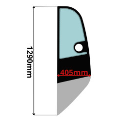 SZYBA LEWA BOCZNA ZA DRZWIAMI WACKER NEUSON TH (K-0123)-SITODRUK-2