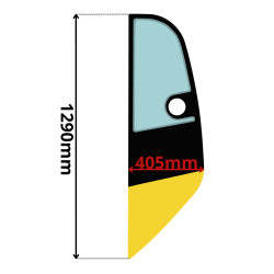 SZYBA LEWA BOCZNA ZA DRZWIAMI WACKER NEUSON TH (K-0123)-SITODRUK-3
