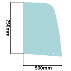 SZYBA PRAWA PRZEDNIA PRZESUWANA CAT (K-0496)