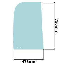 SZYBA PRAWA TYLNA PRZESUWANA CAT (K-0122)
