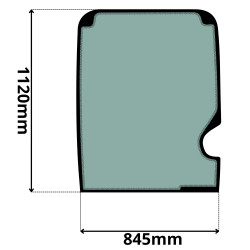 SZYBA PRZEDNIA GÓRNA HITACHI, JOHN DEERE (G-0719)-LAMINAT