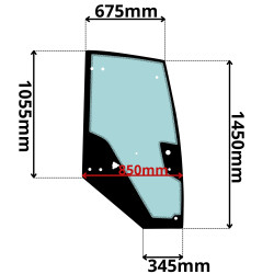SZYBA PRAWA DRZWI WACKER NEUSON WL (G-0717)-SITODRUK