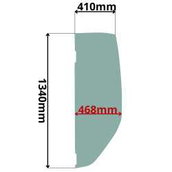 SZYBA LEWA ZA DRZWIAMI WACKER NEUSON (G-0525)