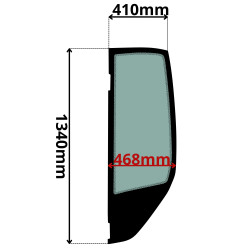 SZYBA LEWA ZA DRZWIAMI WACKER NEUSON (G-0525)-SITODRUK