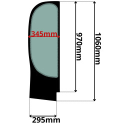 SZYBA PRAWA BOCZNA ZA DRZWIAMI WACKER NEUSON, WEIDEMANN (K-0052)-SITODRUK