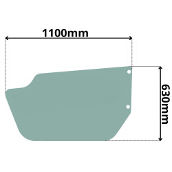 SZYBA DRZWI DOLNA LEWA MASSEY FERGUSON BOBCAT T2250-T40170 2004-12 (0355)