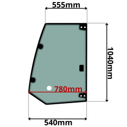 SZYBA LEWA DRZWI GÓRNA VOLVO BL (G-0581)-SITODRUK