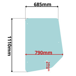 SZYBA BOCZNA GÓRNA DRZWI LEWA PRAWA CAT 416C-438C (0144)