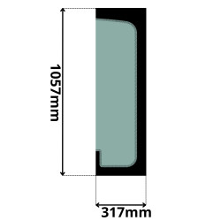 SZYBA PRAWA BOK TYŁ CAT (G-0033)-SITODRUK