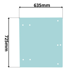 SZYBA BOCZNA GÓRNA DRZWI AMMANN AP240 BW24R W2400T (0235)