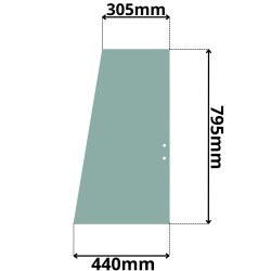 SZYBA LEWA GÓRNA DRZWI PRZESUWANA CAT, SOILMEC (K-0132)