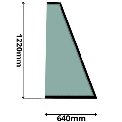 SZYBA PRZEDNIA LEWA CZOŁOWA KOMATSU (K-0287)-SITODRUK